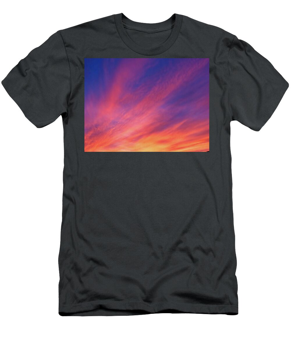 Radiant T-Shirt featuring the photograph Beautiful Arizona Sunset Rays by Judy Kennedy