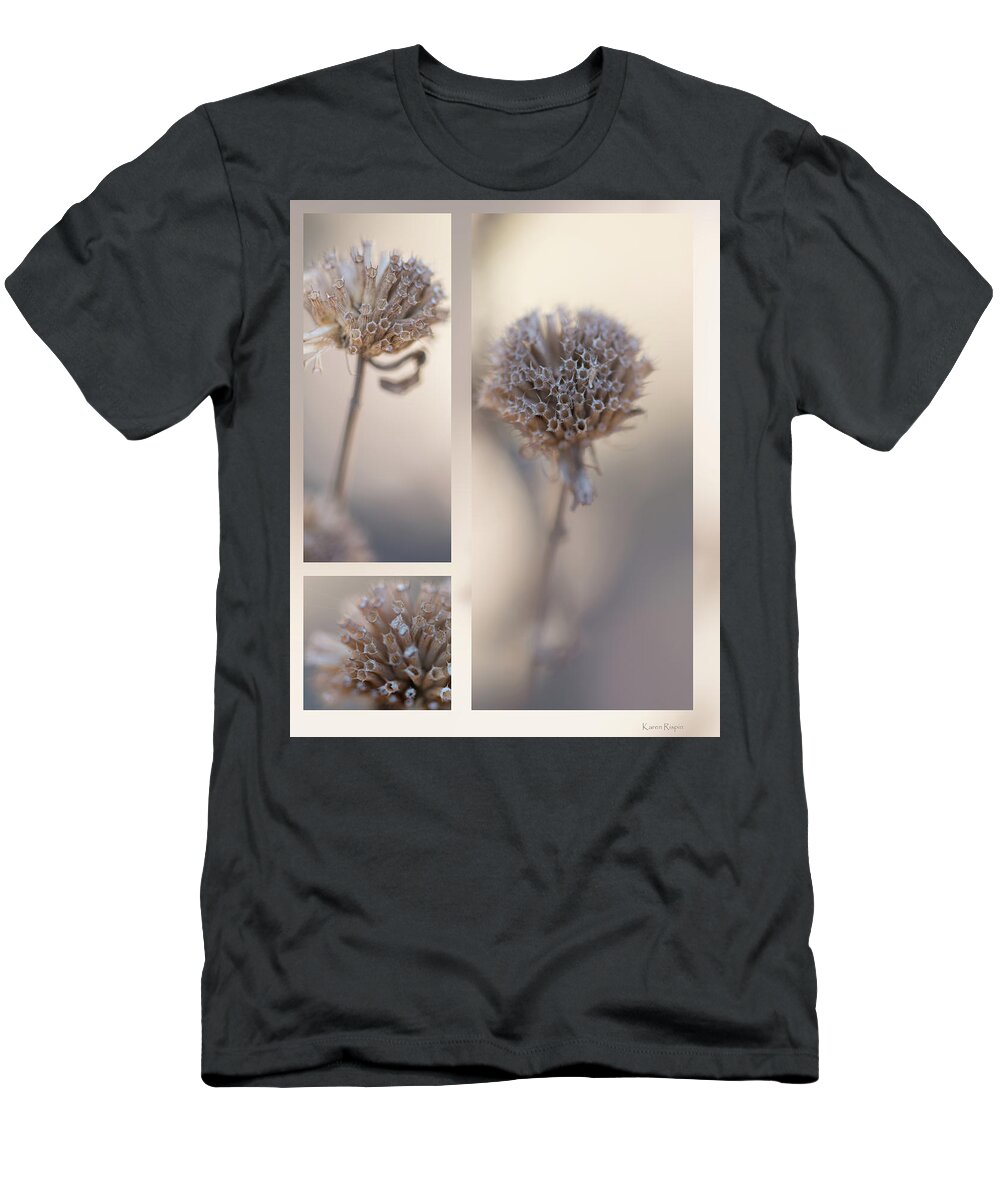 Taupe T-Shirt featuring the photograph Bee Balm by Karen Rispin