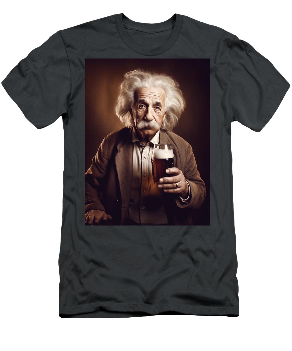 Einstein T-Shirt featuring the photograph Beerstein by Matt Hanson