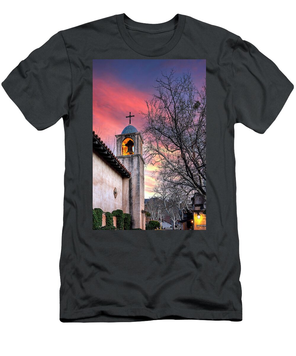 Tlaquepaque T-Shirt featuring the photograph Bell Tower at Tlaquepaque by Al Judge