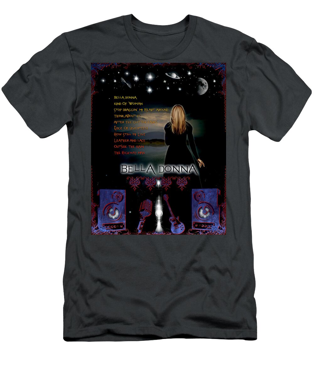 Bella Donna T-Shirt featuring the digital art Bella Donna by Michael Damiani