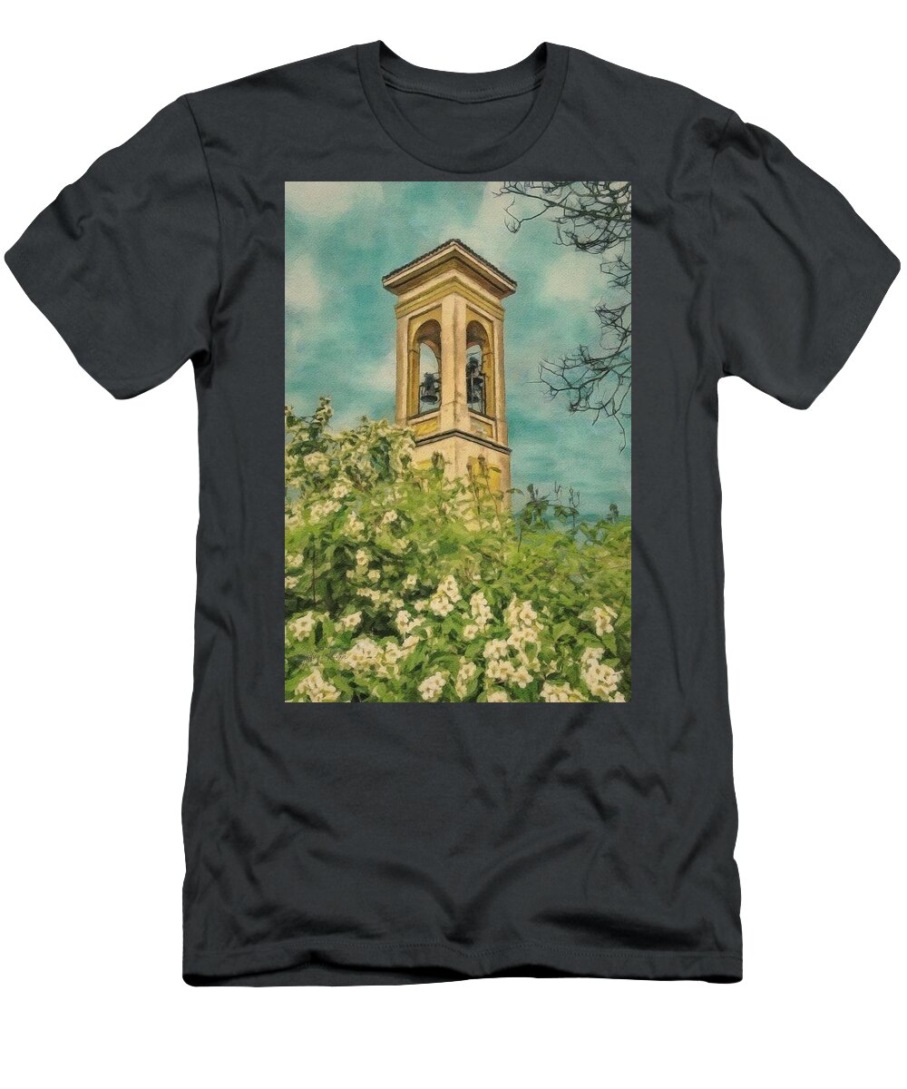 Bell T-Shirt featuring the painting Bells of the Angels by Jeffrey Kolker