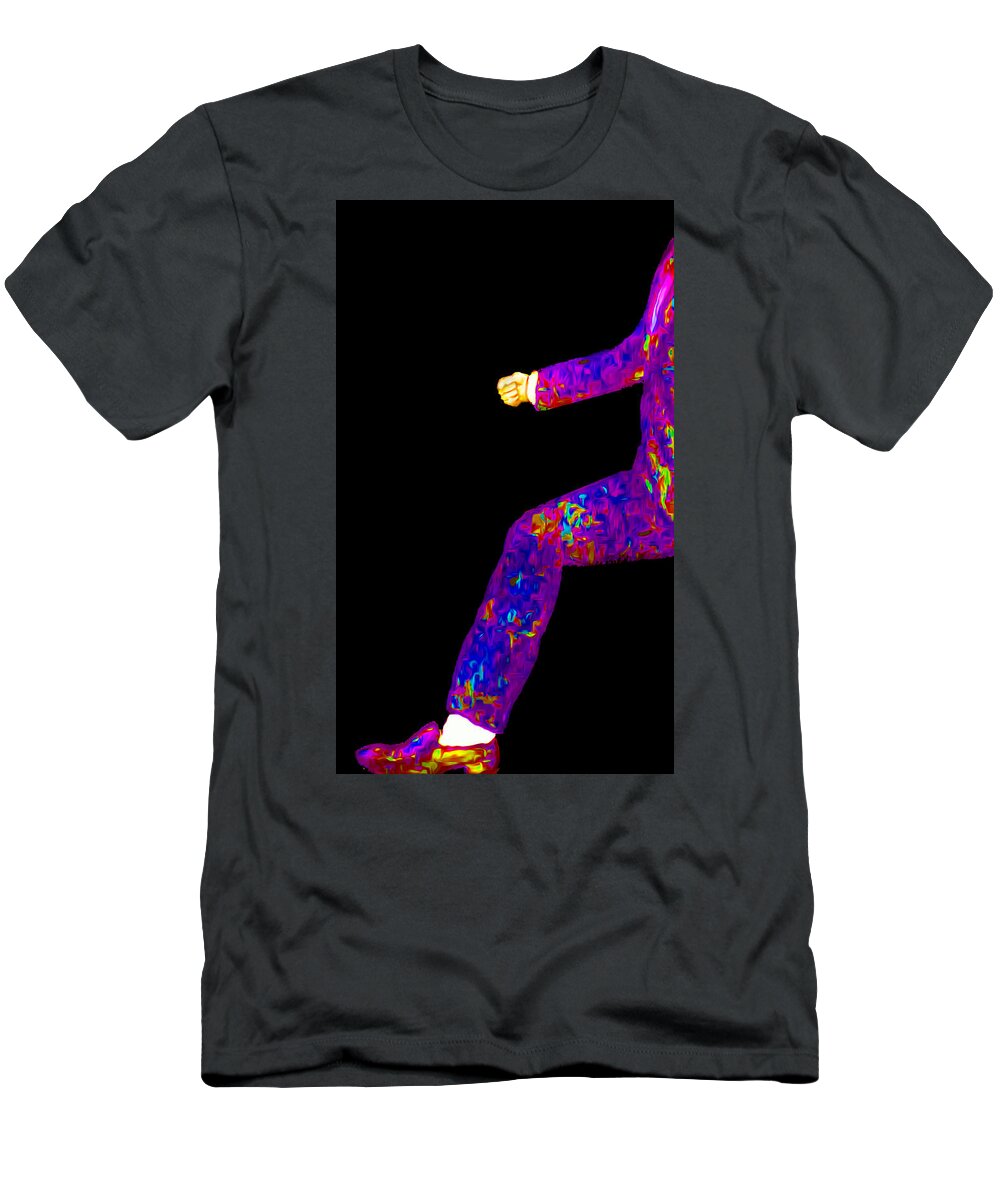 Abstract T-Shirt featuring the digital art Best Foot Forward Abstract by Ronald Mills