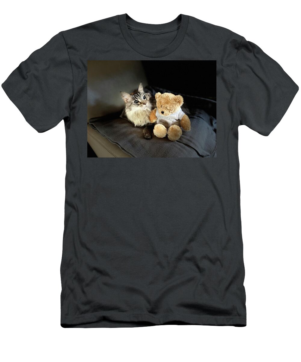 Cat T-Shirt featuring the photograph Best of Friends by Nancy De Flon