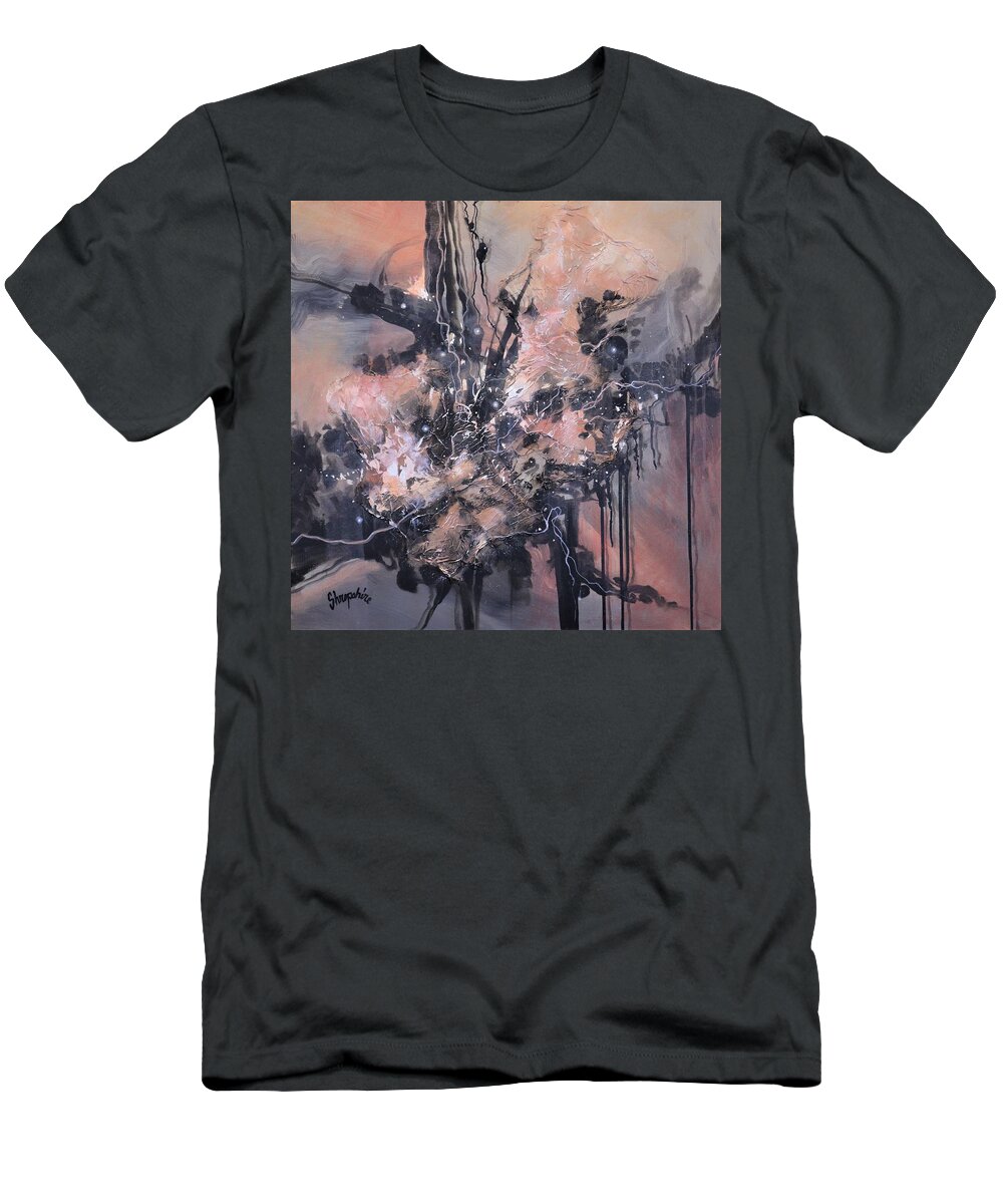 Abstract T-Shirt featuring the painting Bio-synthetic by Tom Shropshire