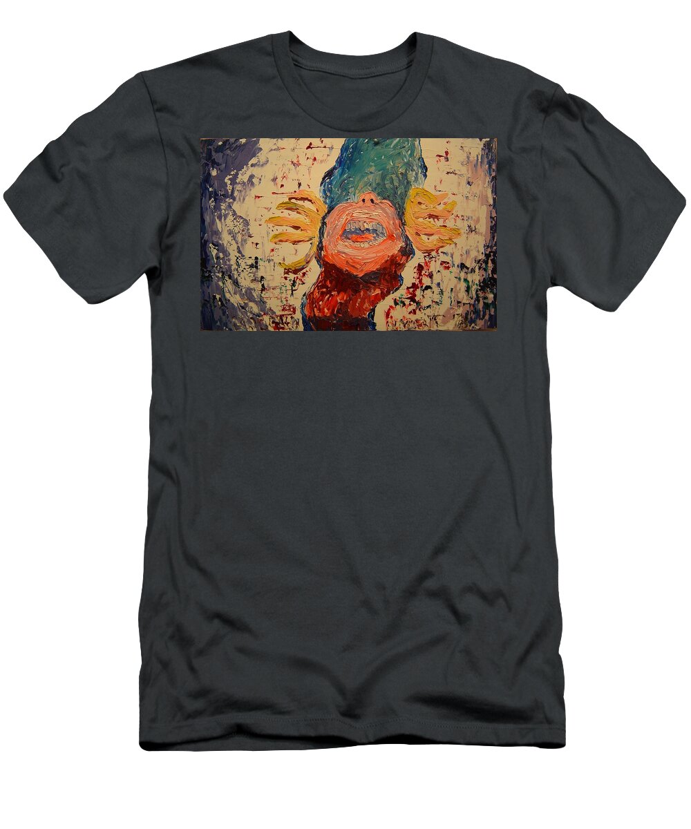 Death T-Shirt featuring the painting Birth or Death by Vincent Cricchio