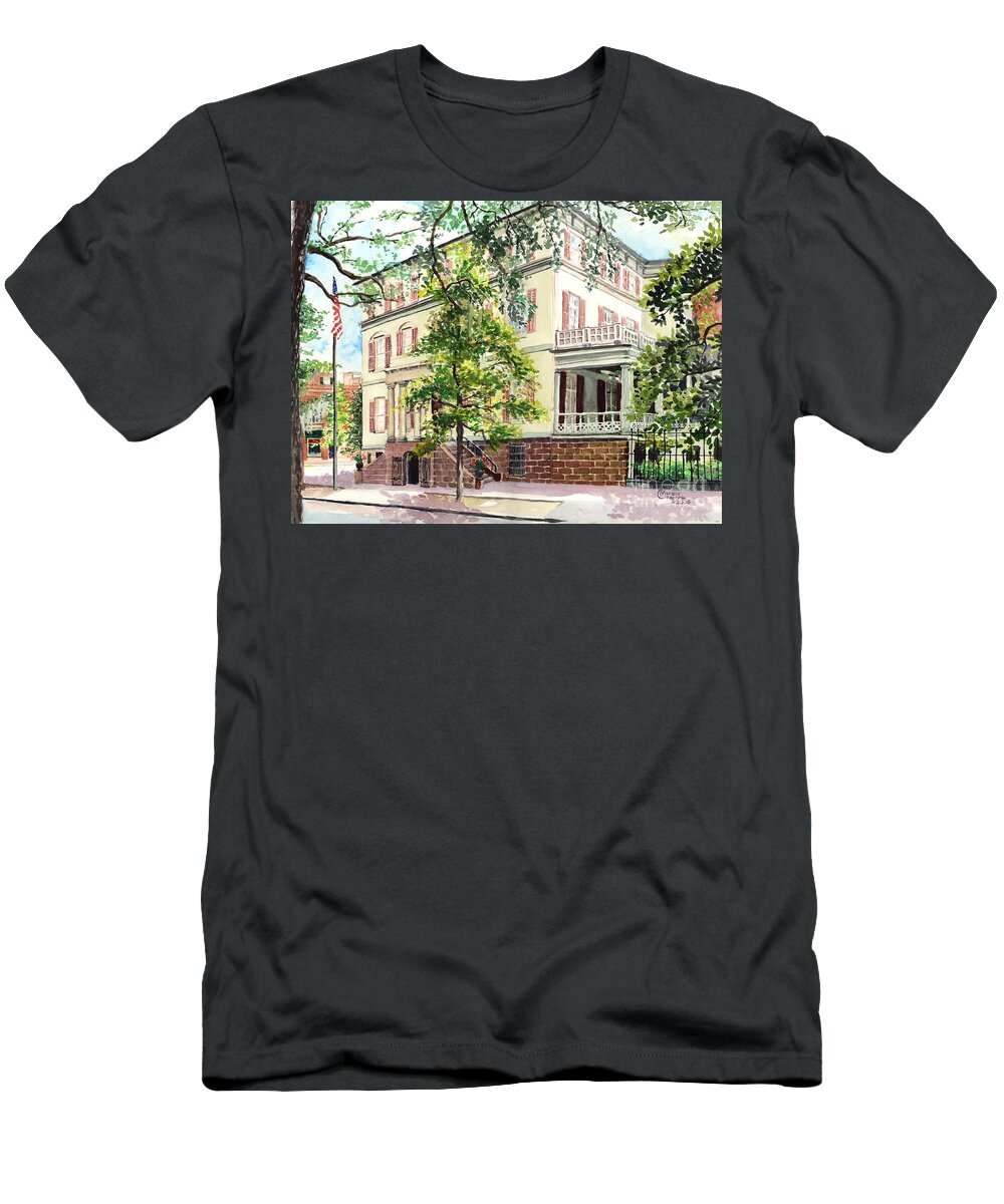 Savannah T-Shirt featuring the painting Birthplace by Merana Cadorette