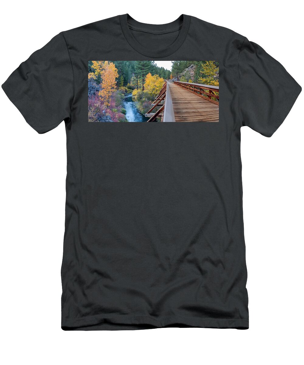 Bizz Johnson T-Shirt featuring the photograph Bizz Johnson Trail by Randy Robbins