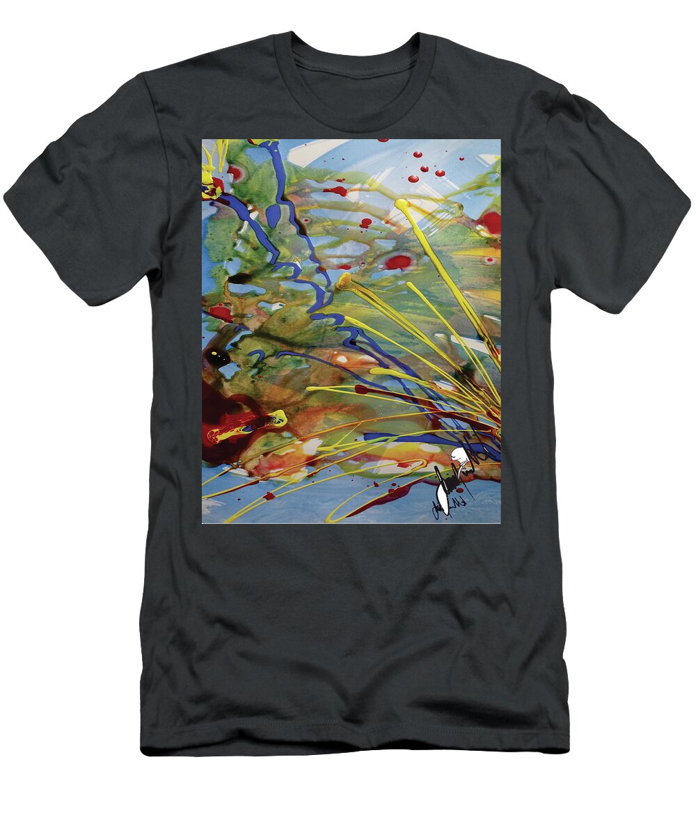  T-Shirt featuring the painting Burger king11 collection by Jimmy Williams