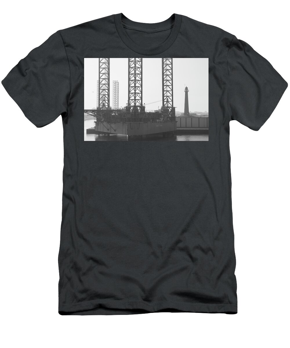 Black And White T-Shirt featuring the photograph Black and white Industry by MPhotographer