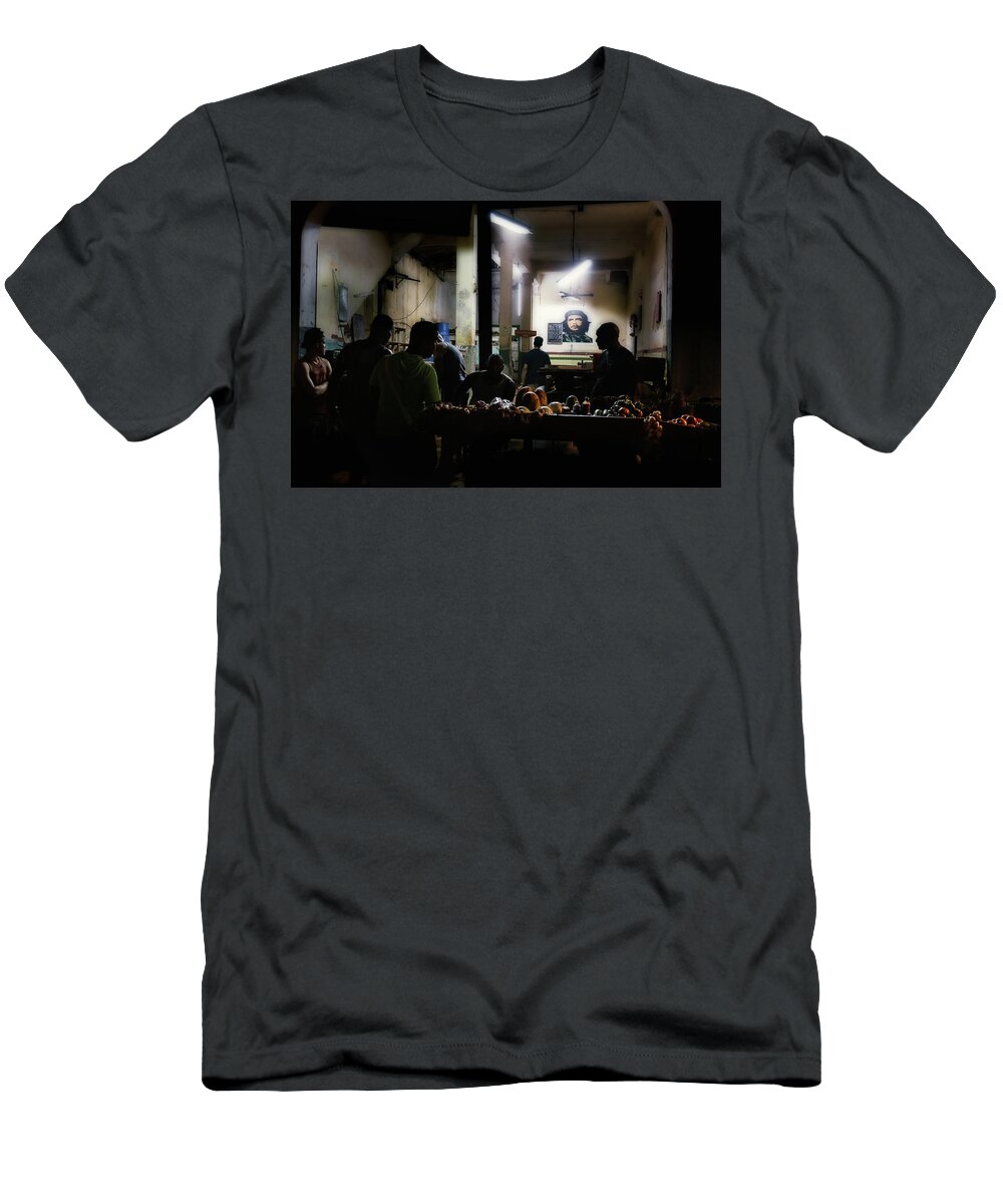 Cuba T-Shirt featuring the photograph Black Market at night by Micah Offman