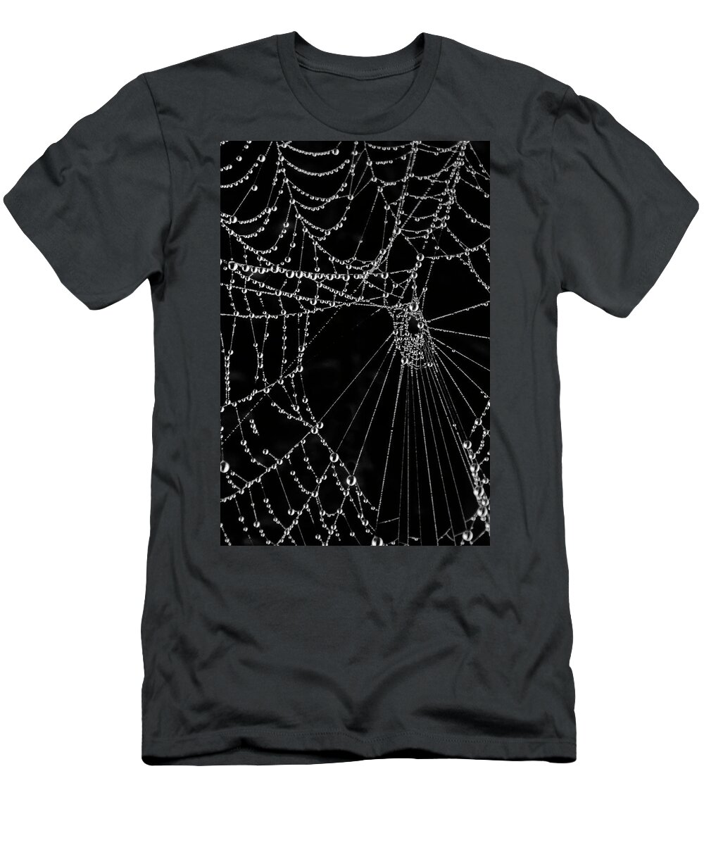 Black T-Shirt featuring the photograph Black Web by WAZgriffin Digital