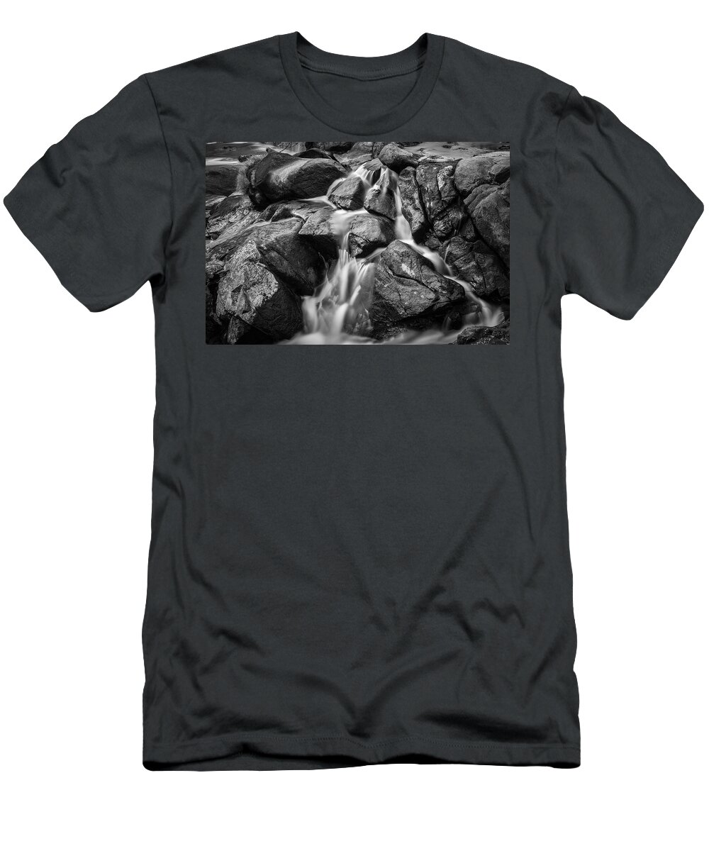 Black And White T-Shirt featuring the photograph Blackstone River LIII BW by David Gordon