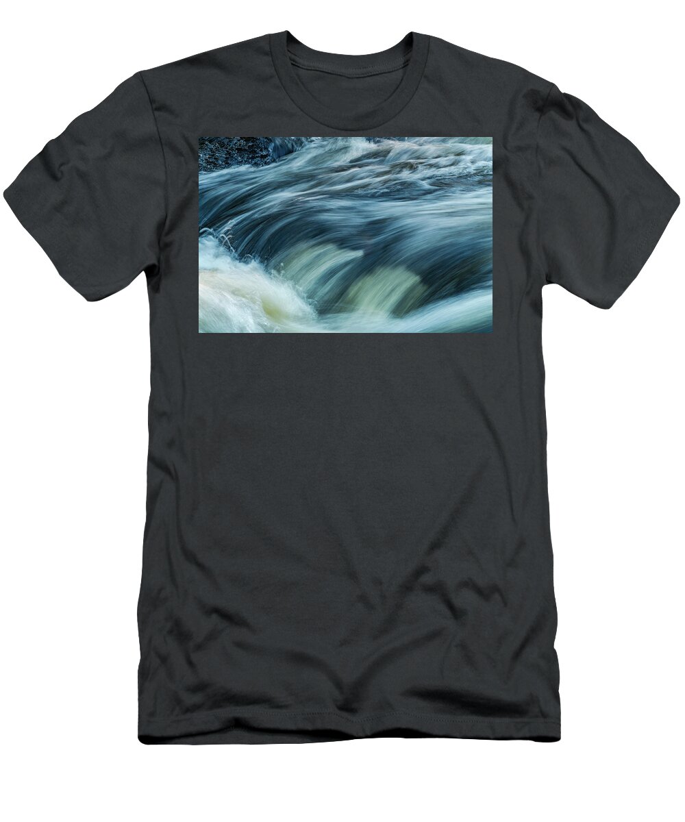 Waterfall T-Shirt featuring the photograph Blackwater river in NH 3 by Lilia S