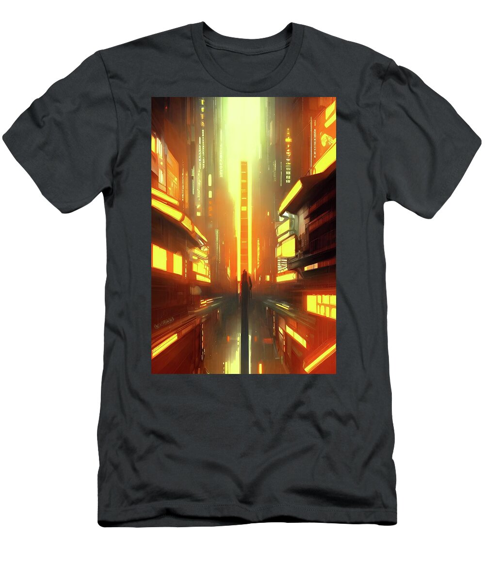 Blade Runner T-Shirt featuring the digital art Blade Runner Nexus 11 by Fred Larucci