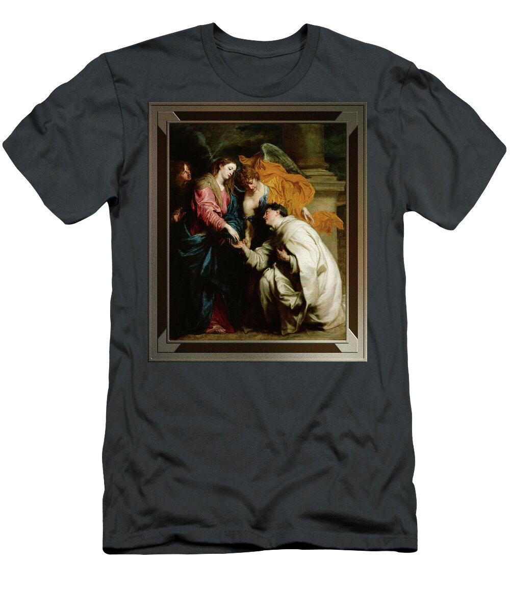 Blessed Joseph Hermann T-Shirt featuring the painting Blessed Joseph Hermann by Anthony van Dyck by Rolando Burbon