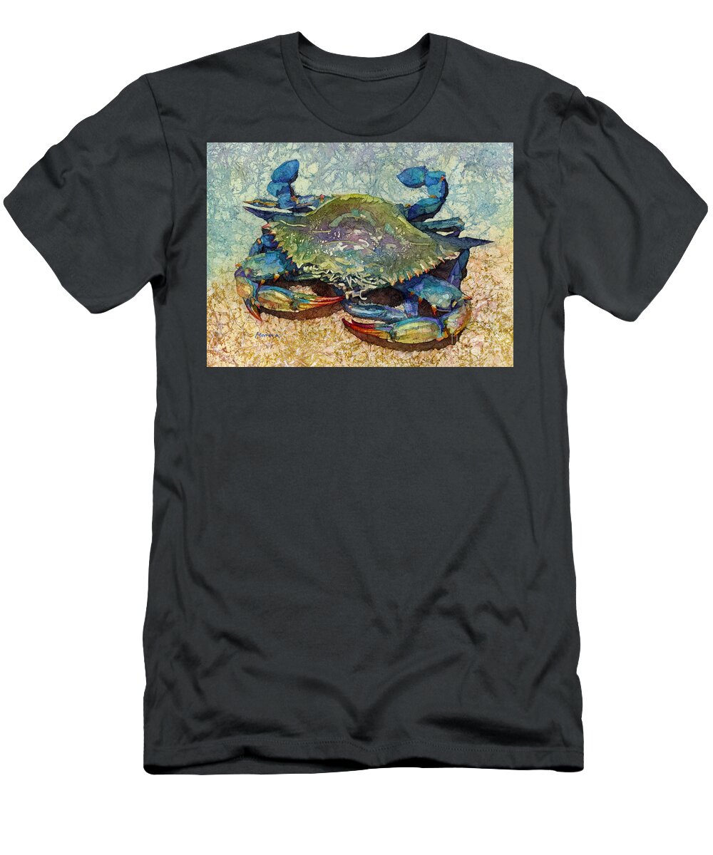 Crab T-Shirt featuring the painting Blue Crab by Hailey E Herrera