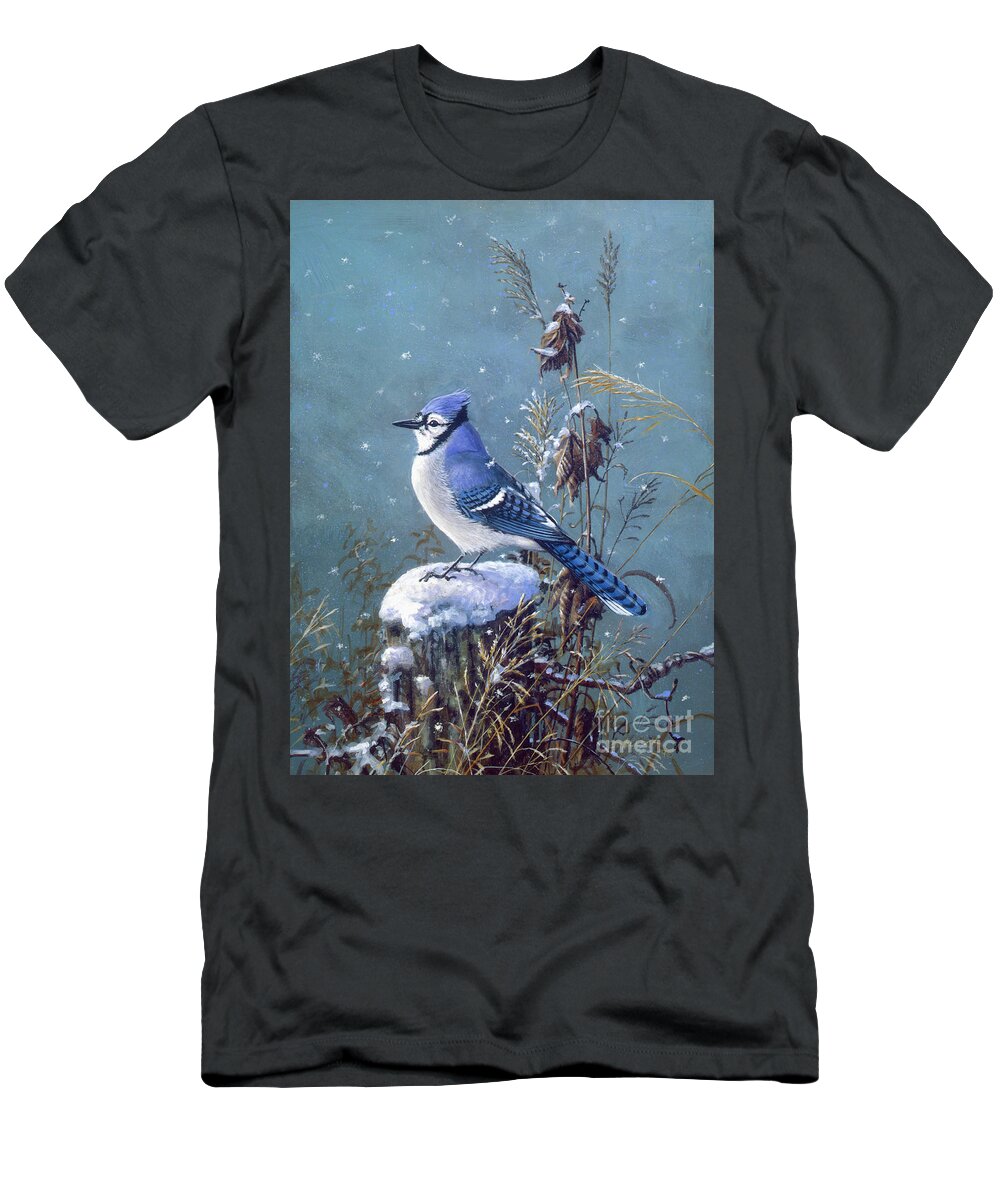 Scott Zoellick T-Shirt featuring the painting Bluejay 2 by Scott Zoellick