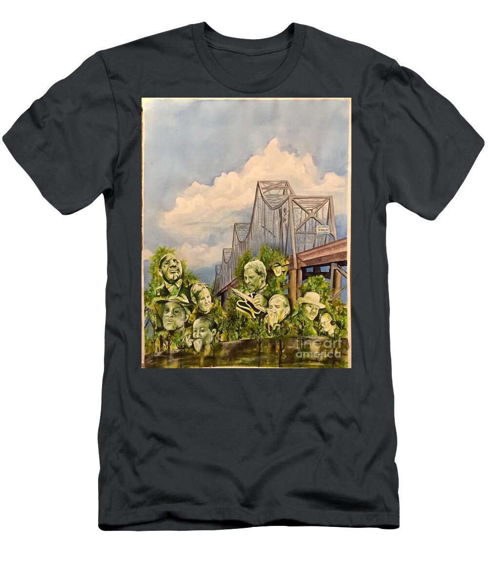 Helena Blues T-Shirt featuring the painting Blues legends by Diane Ziemski