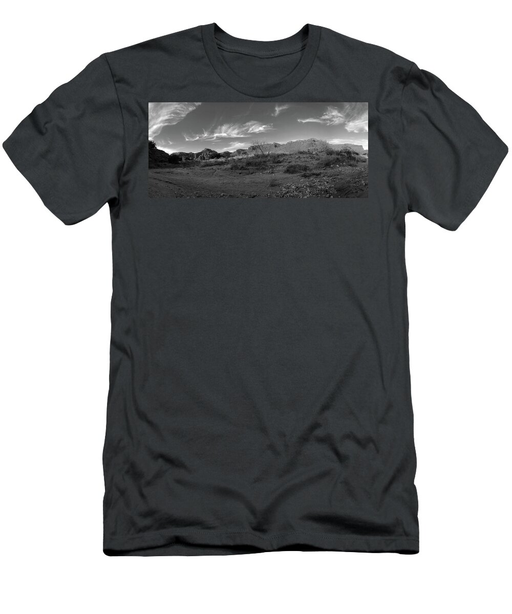 Richard E. Porter T-Shirt featuring the photograph Bluffs in the Sun, Caprock Canyons State Park, Texas by Richard Porter