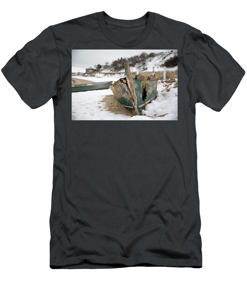 Boat T-Shirt featuring the photograph Boat Wreck by Denise Kopko