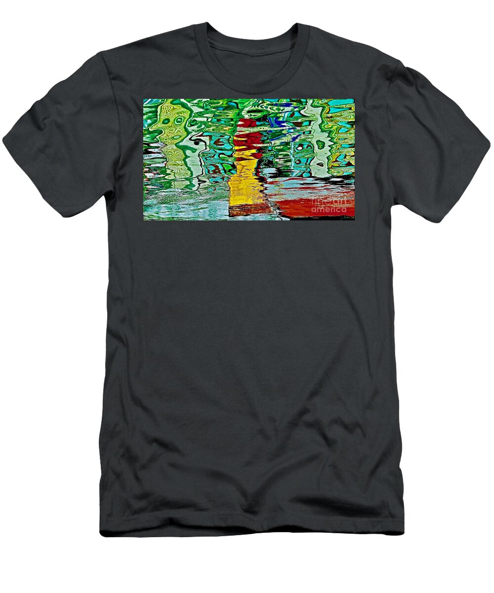 Water T-Shirt featuring the photograph Boats in a Reflection by Michael Cinnamond