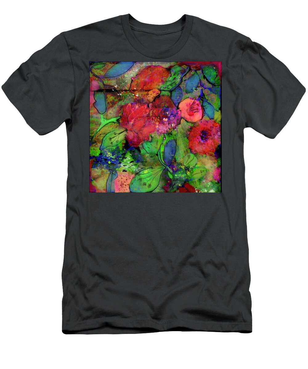 Flowers T-Shirt featuring the digital art Bold and Blossomy by Suki Michelle