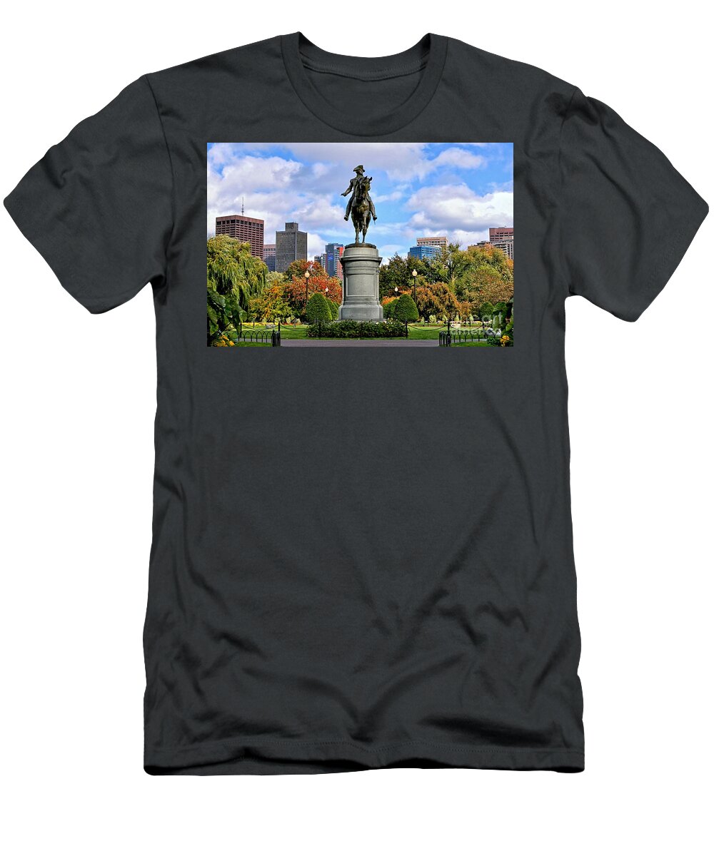 Boston T-Shirt featuring the photograph Boston Common by DJ Florek