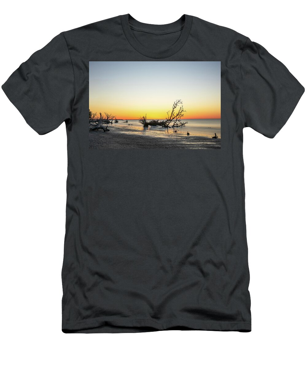 Sunset T-Shirt featuring the photograph Botany Bay Sunrise-4 by John Kirkland