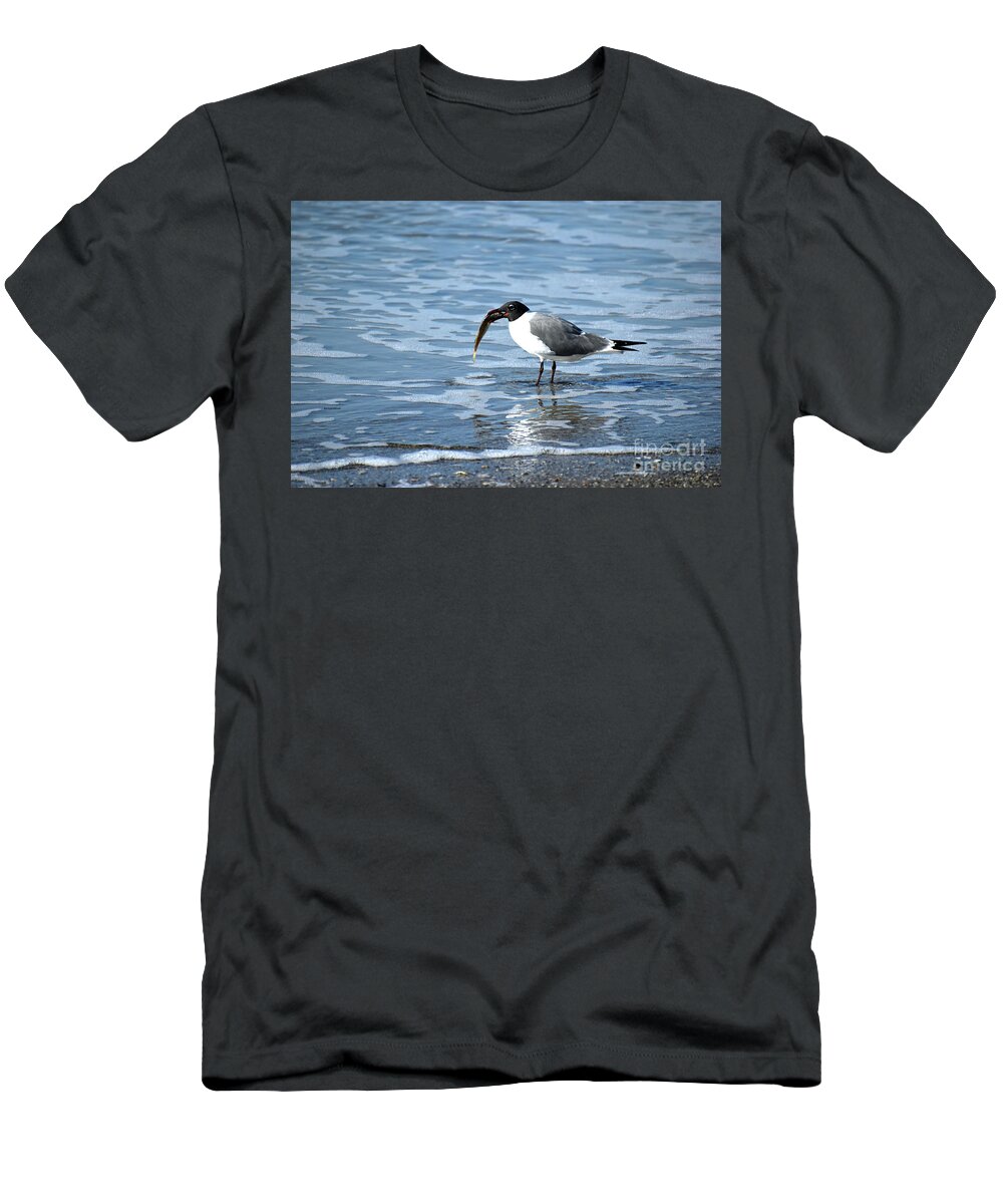 Seagull T-Shirt featuring the photograph Breakfast by Roberta Byram