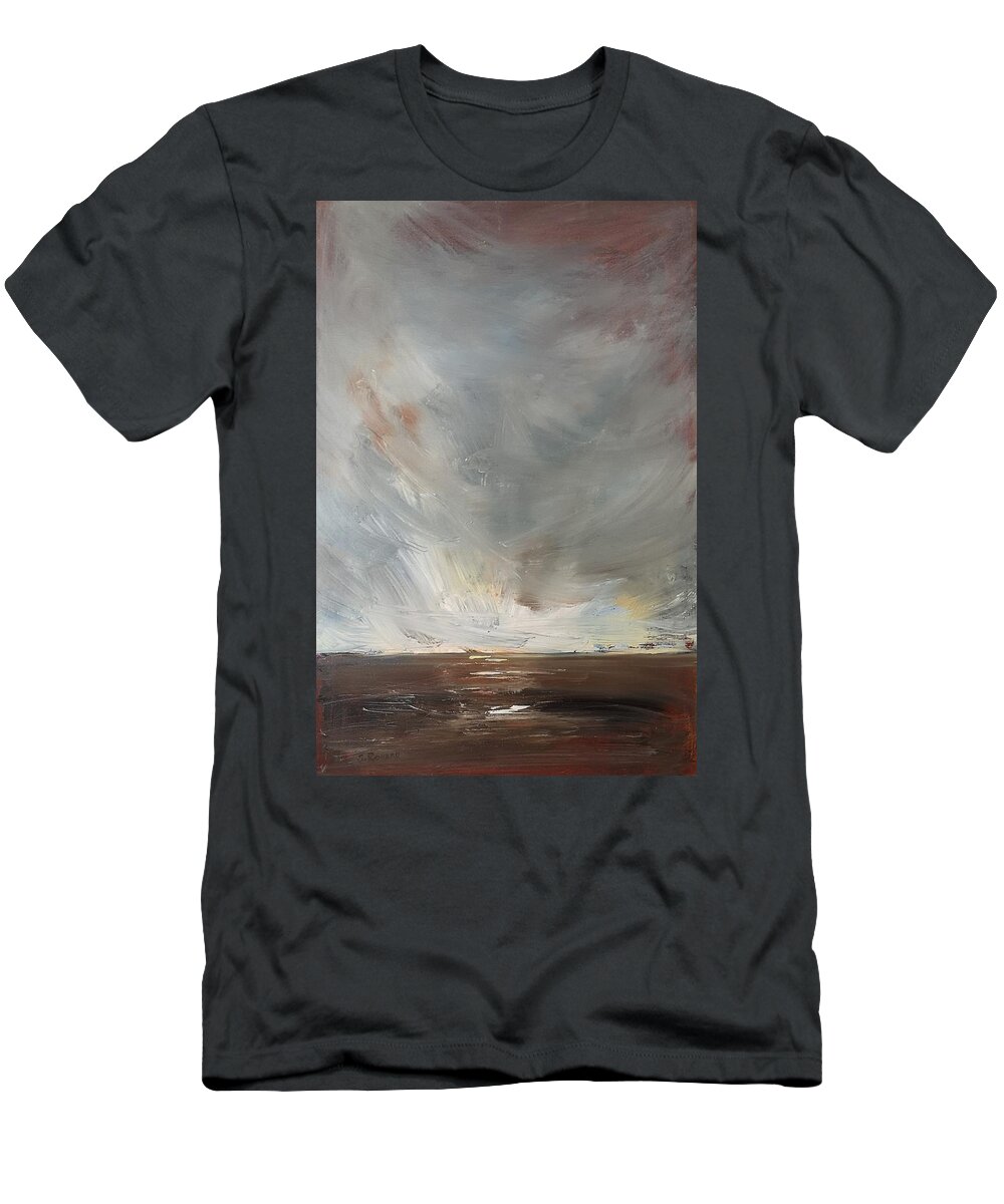 Landscape T-Shirt featuring the painting Breaking Through by Sheila Romard
