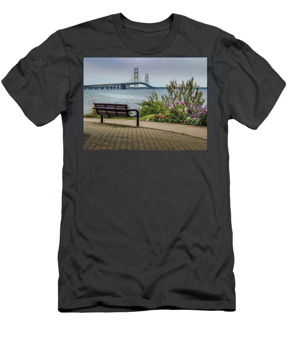 Bridge View Park T-Shirt featuring the photograph Bridge View Park by Deb Beausoleil