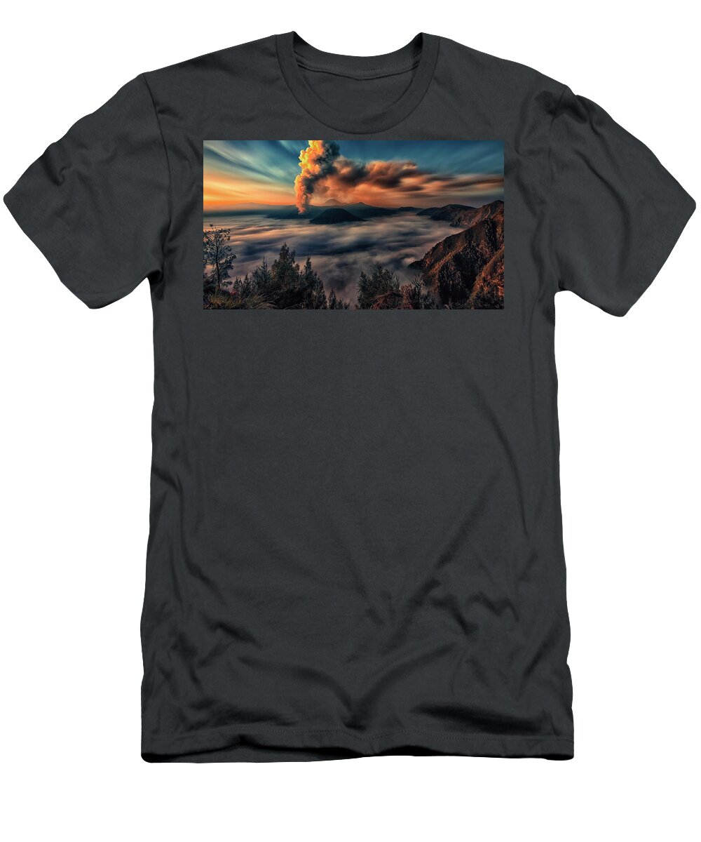 Active T-Shirt featuring the photograph Bromo sunrise by Manjik Pictures