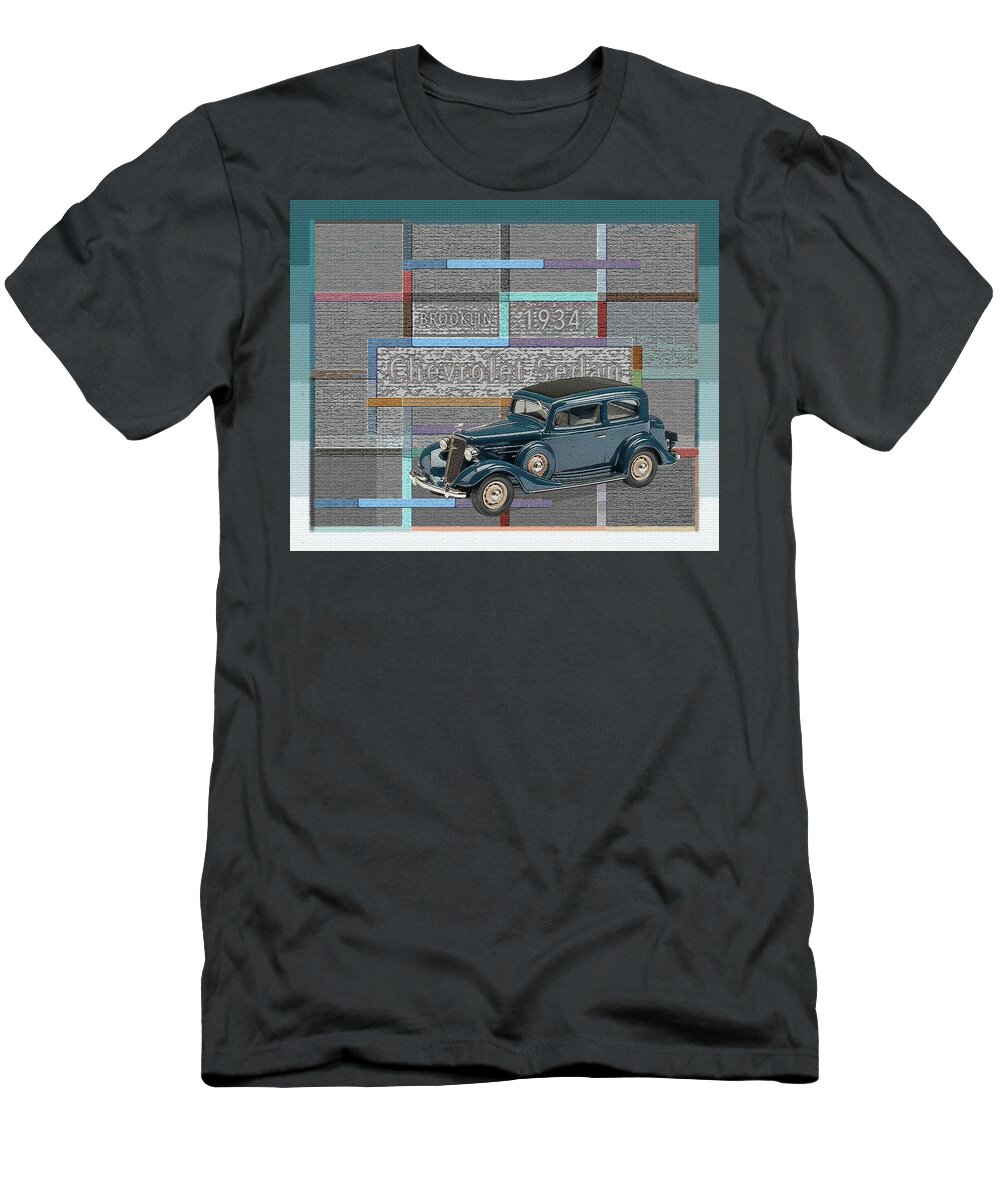 Brooklin Models T-Shirt featuring the digital art Brooklin Models / Chevrolet Sedan by David Squibb