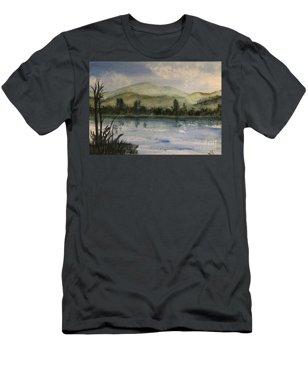 Bruinen T-Shirt featuring the painting Bruinen by Valerie Shaffer