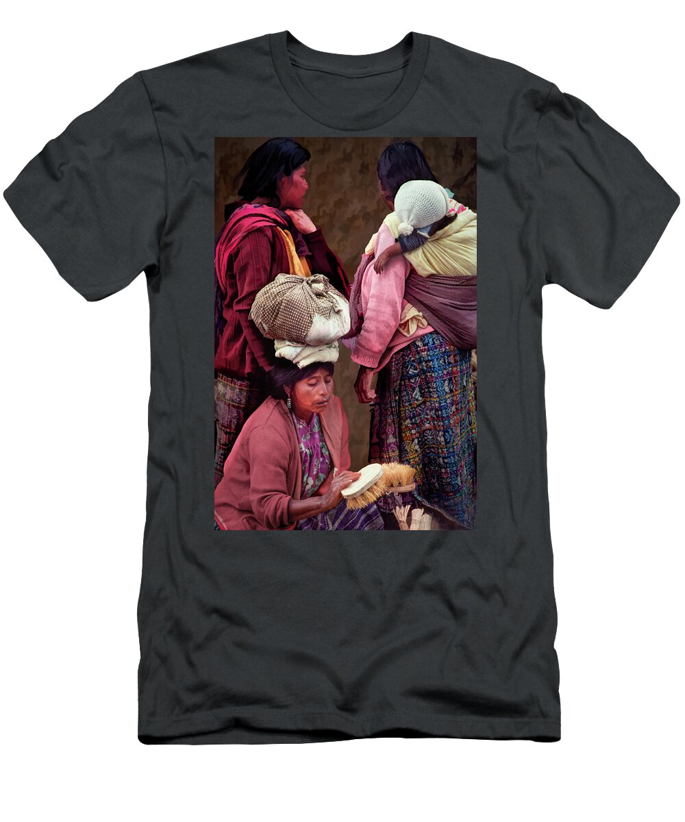 Guatemala T-Shirt featuring the photograph Brushes by Harry Spitz