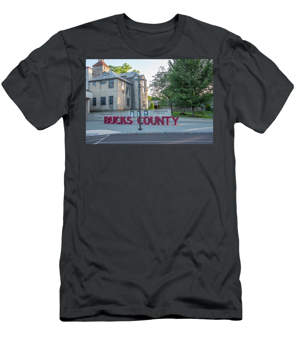 Mercer T-Shirt featuring the photograph Bucks County - Mercer Musem by Bill Cannon