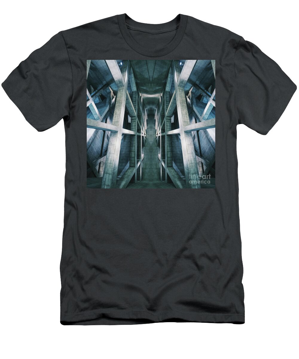 Architecture T-Shirt featuring the digital art Building a Building by Phil Perkins