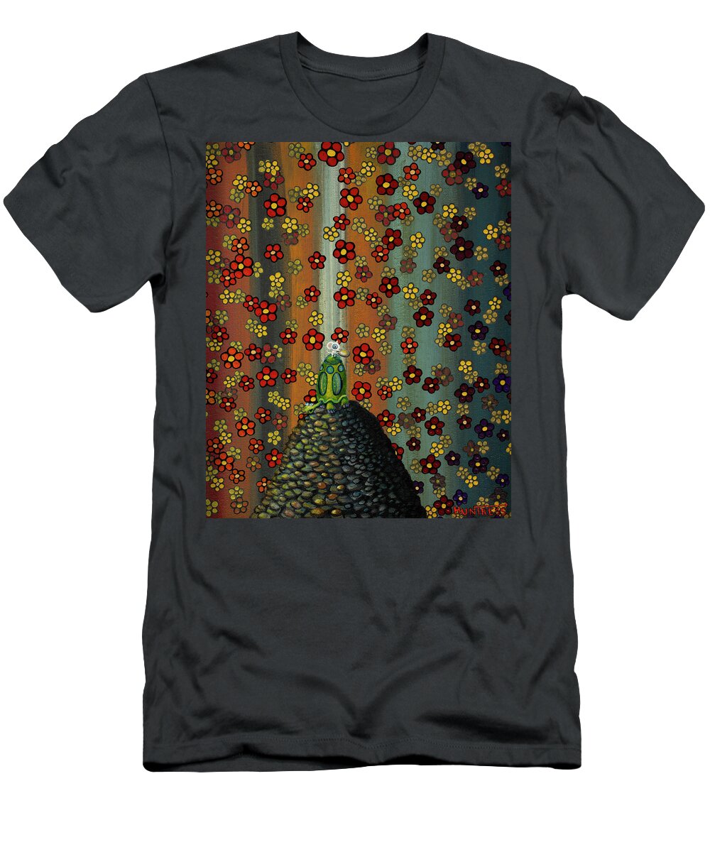 Optimism T-Shirt featuring the painting Building Together by Mindy Huntress