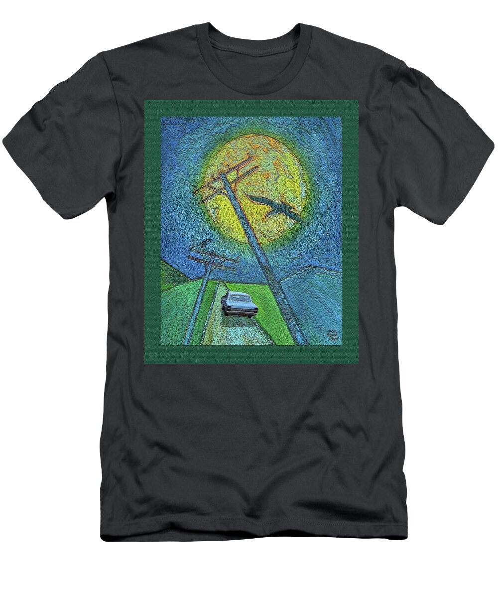 Car Chase T-Shirt featuring the digital art Car Chase / French Connection by David Squibb