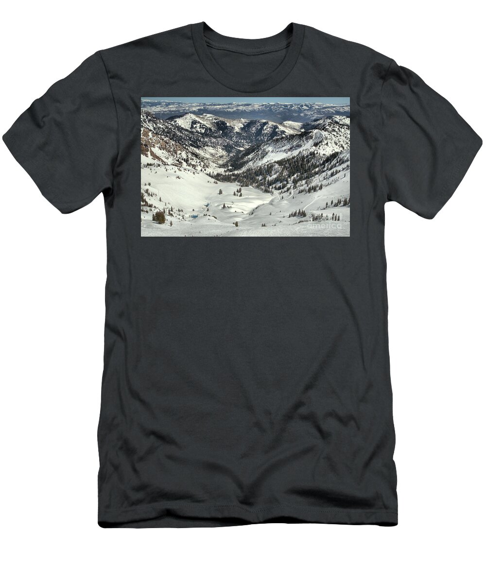 Snowbird T-Shirt featuring the photograph Bumps In Mineral Basin by Adam Jewell