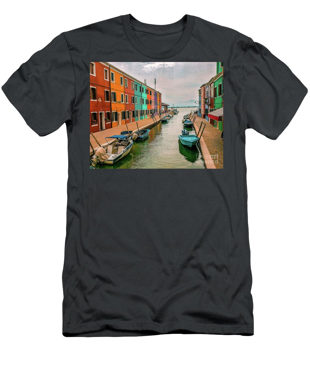  T-Shirt featuring the photograph Burano, Italy #1 by Ken Arcia