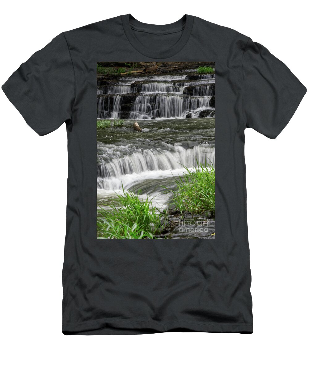 Burgess Falls State Park T-Shirt featuring the photograph Burgess Falls 12 by Phil Perkins
