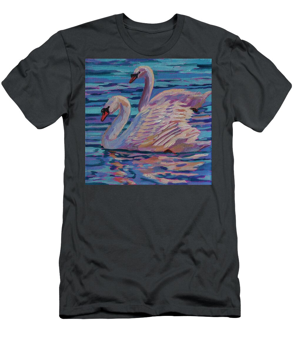 Busking T-Shirt featuring the painting Busking beauty by Heather Nagy