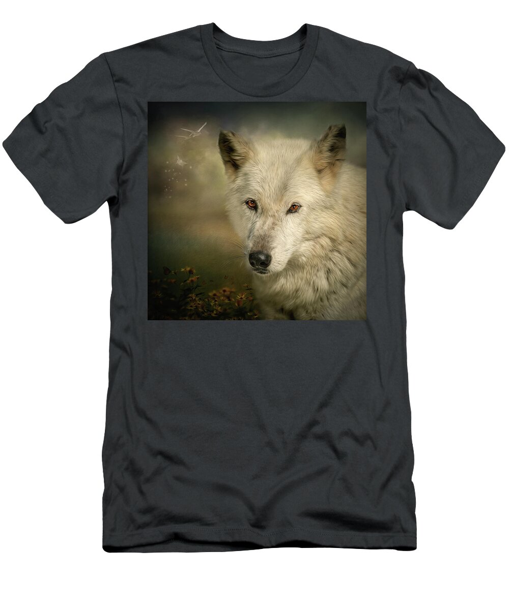 Wolf T-Shirt featuring the digital art Buttercup by Maggy Pease