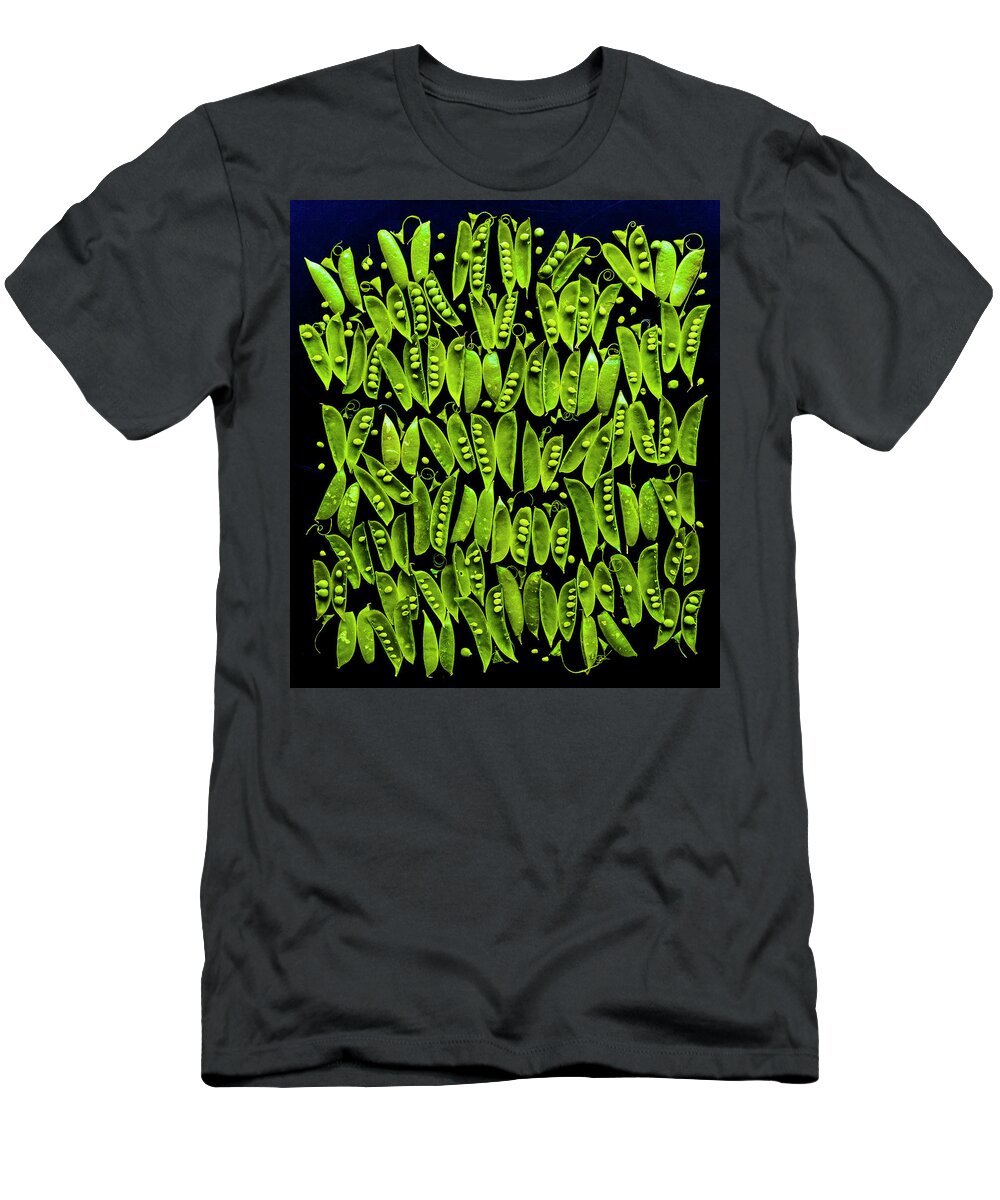 Butterfly Sugar Snap Peas T-Shirt featuring the photograph Butterfly Sugar Snap Peas by Sarah Phillips