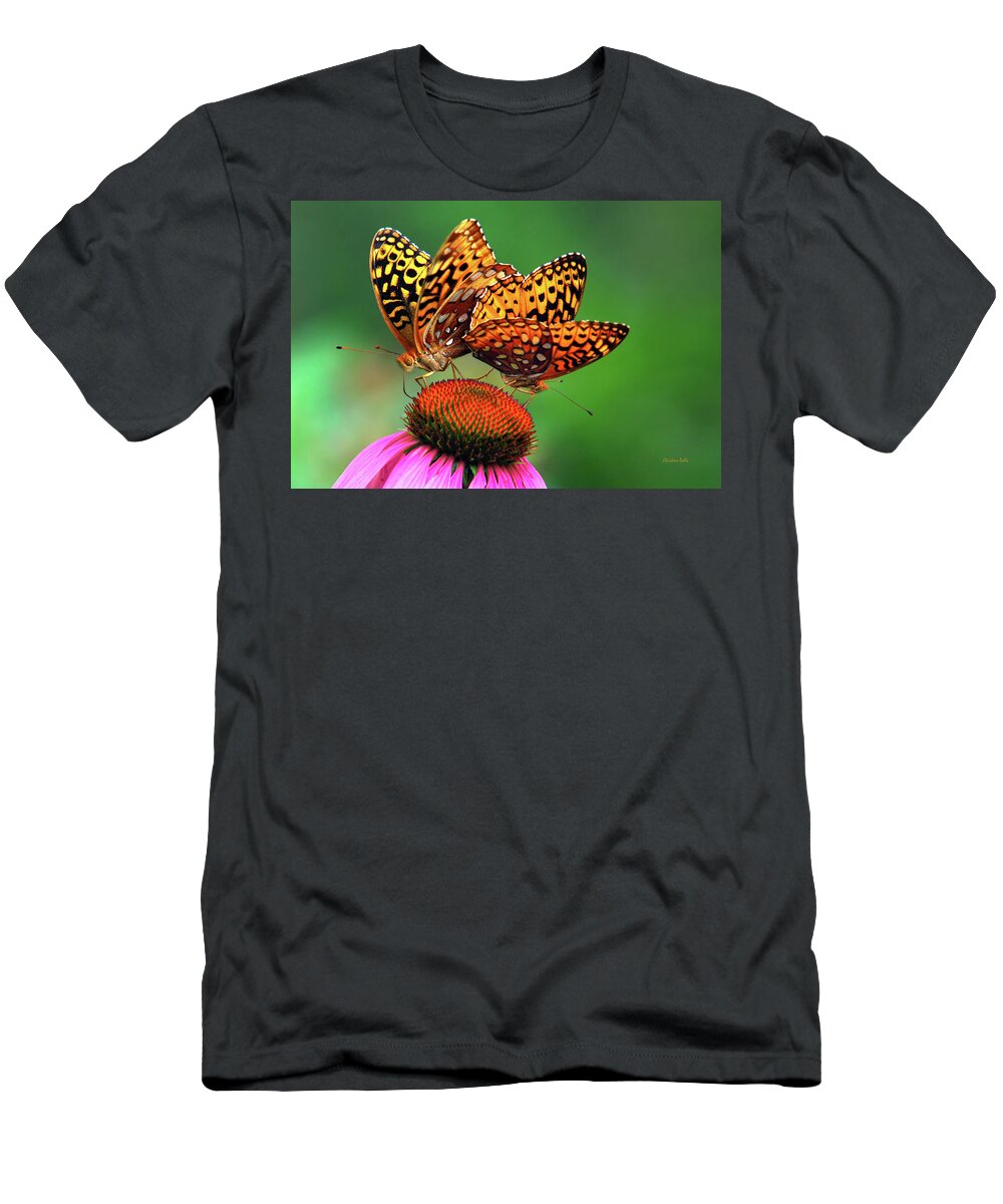 Butterfly T-Shirt featuring the photograph Butterfly Twins by Christina Rollo