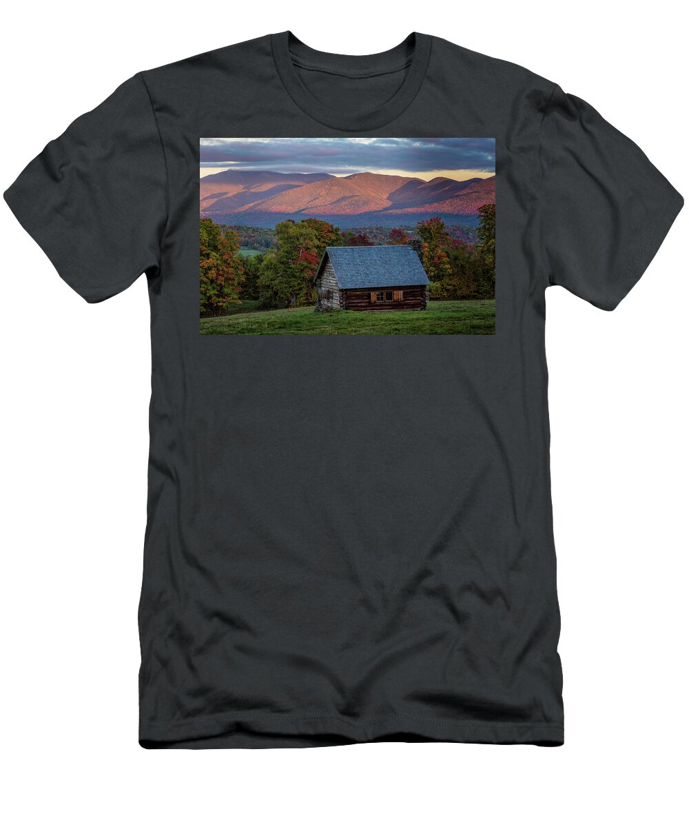 Architecture T-Shirt featuring the photograph Cabin With a View, Sugar Hill, NH by Jeff Sinon