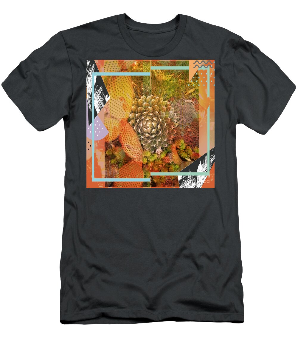 Cactus T-Shirt featuring the digital art Cactus if U Can 17 by Scott S Baker