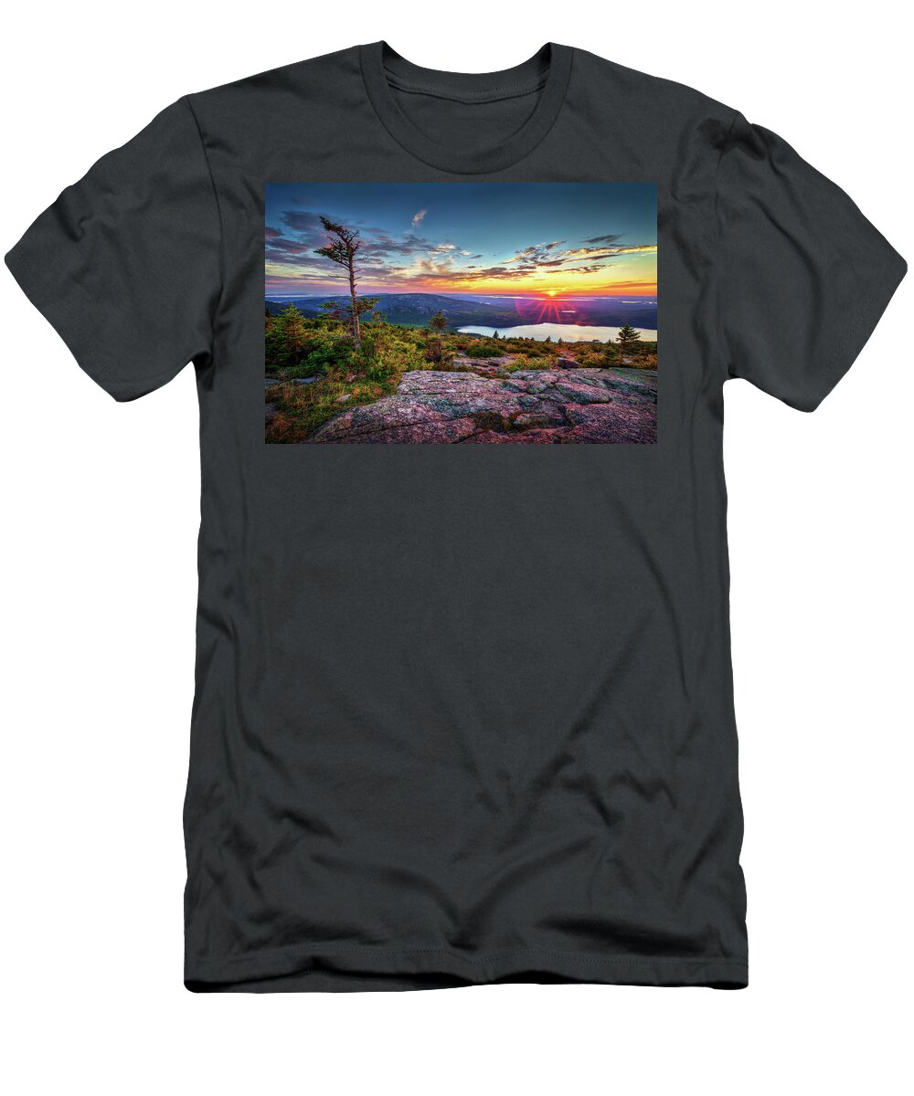 Acadia National Park T-Shirt featuring the photograph Cadillac Mountain 8523 by Greg Hartford